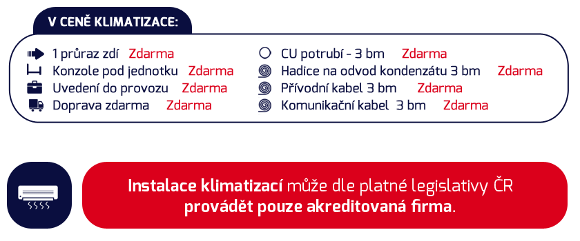 klimatizace s montazi zdarma